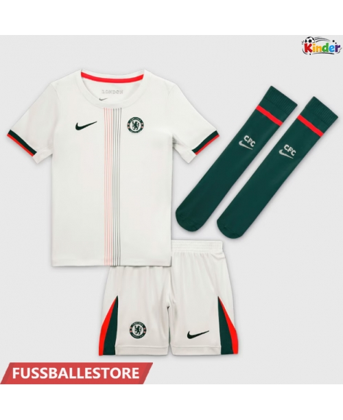 Günstige Chelsea Malo Gusto #27 Auswärts Trikotsatzt Kinder 2025-26 Kurzarm (+ Kurze Hosen)